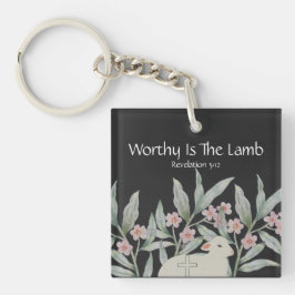 Worthy Is The Lamb Square Keychain Schlüsselanhänger