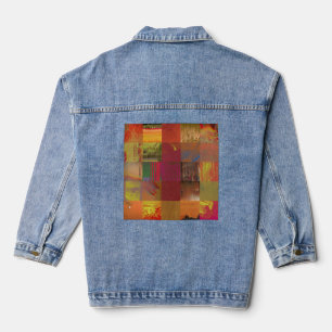 Wortjongleur-Glitch-Art-Datenkorruption-Abstrakt Jeansjacke