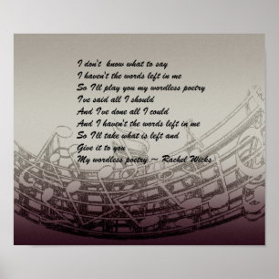 Wortlose Poesie von Rachel Wicks Poster