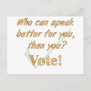 Wortmeldung und Abstimmung Postkarte