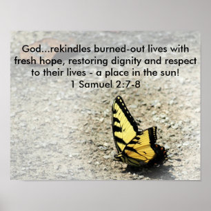 Wortmeldungen der Hoffnung Schrift Butterfly-Foto- Poster