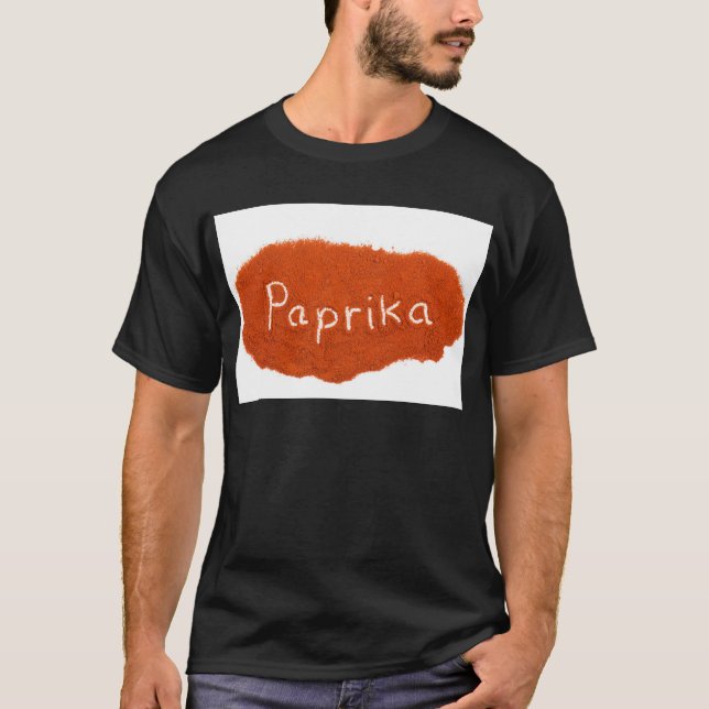 Wortpaprika geschrieben in Paprikapulver T-Shirt (Vorderseite)