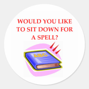 Wortspiel Runder Aufkleber