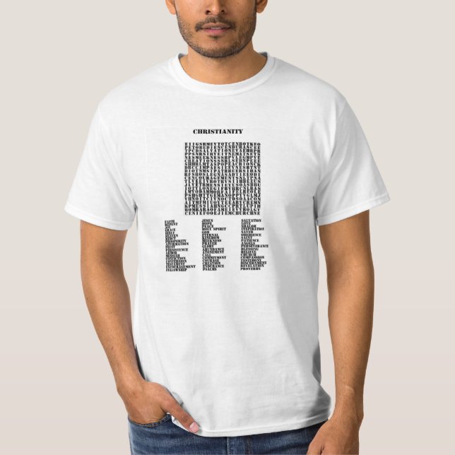 Wortsuch- und -kreuzworträtsel-T - Shirt (Vorderseite)