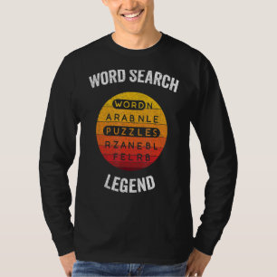 Wortsuche Legende Vintage Wortsuchen Rätsel T-Shirt