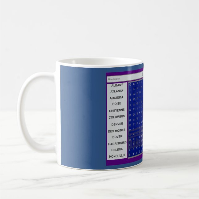 Wortsuche-Rätsel Kaffeetasse (Links)