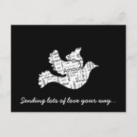 Worttypografie-Liebe in verschiedenen Sprachen