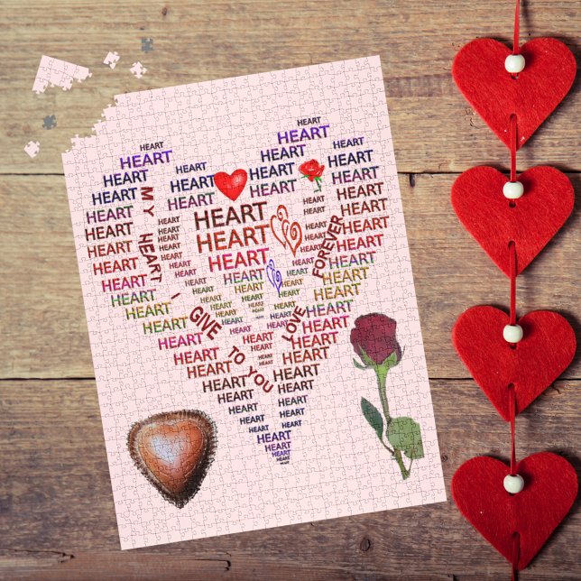 Wortwahl des Fotos Puzzle (Words of Heart Photo Puzzle)