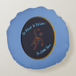 "Wortwahl zählt "Schriftsteller Rundes Kissen