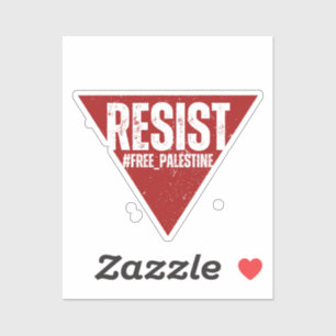 Wortwiderstand mit invertiertem roten Dreieck Aufkleber