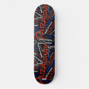 Wortwolke Nationalstolz Paraguay Skateboard