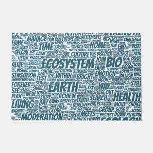 Wortwolke Text Modell Biodiversität Fußmatte