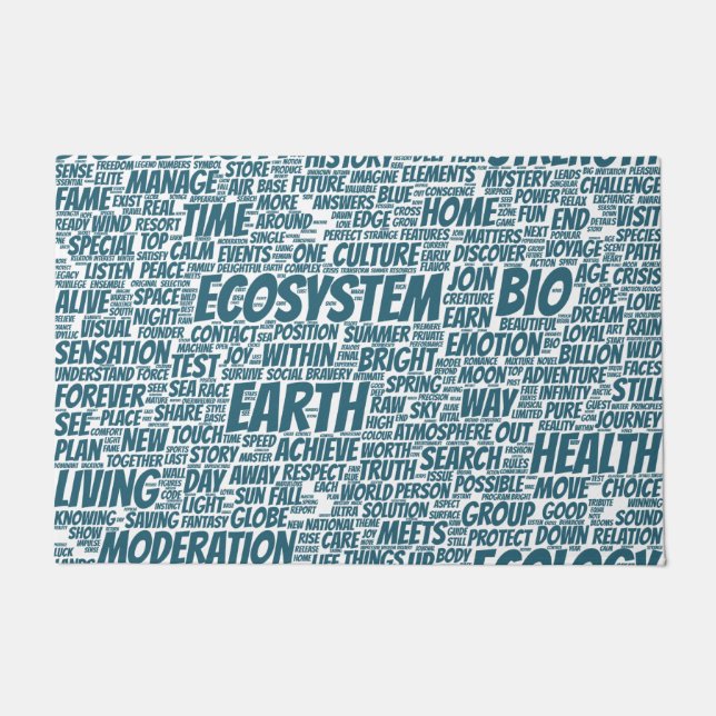 Wortwolke Text Modell Biodiversität Fußmatte (Vorderseite)
