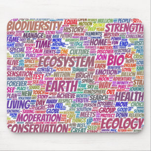 Wortwolke Text Modell Biodiversität Mousepad