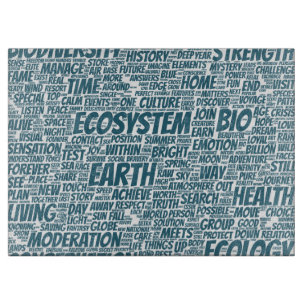 Wortwolke Text Modell Biodiversität Schneidebrett
