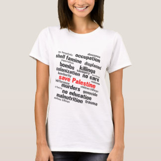Wortwolken zur Rettung Palästinas T-Shirt