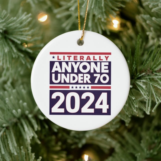 Wortwörtlich jeder 2024 Präsident USA Wahl Keramik Ornament (Baum)