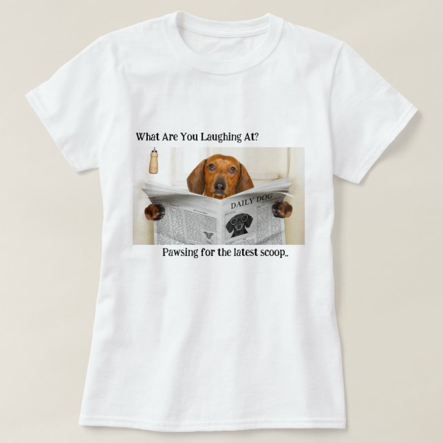 Worüber lachst du? T-Shirt (Design vorne)