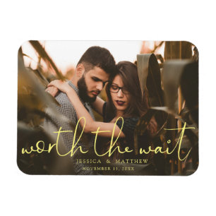 Worum es sich bei Wait Wedding Foto Script Modern  Magnet