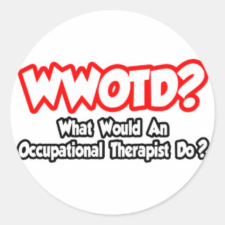 WOTD... Was wäre ein Okk? Therapeut? Runder Aufkleber