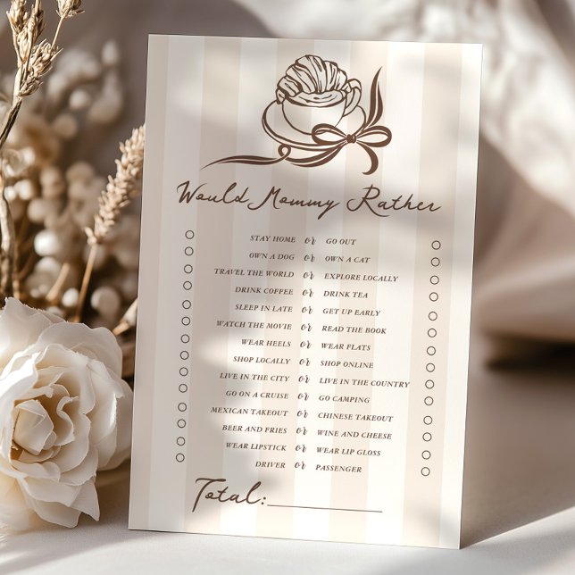 Would Mommy Rather Cafe bebe Bow Baby Shower (Von Creator hochgeladen)