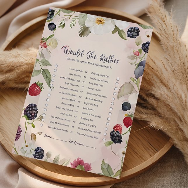 Would She Rather Floral Bridal Game (Von Creator hochgeladen)