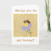 Would you be my honey, Bee Valentine cards