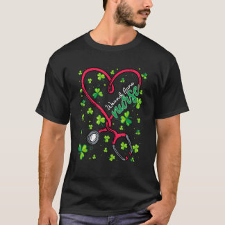 Wound Care Nurse St Patricks Day Liebe Stethoscope T-Shirt