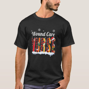 Wound Care Pflege Weihnachten Rote Karierte Printw T-Shirt