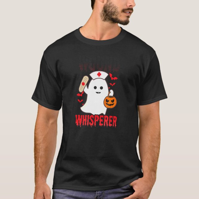 Wound Whisperer Halloween Nurse T-Shirt (Vorderseite)