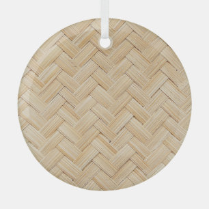 Woven Bamboo Abstrakte Textur Hintergrund. Ornament Aus Glas