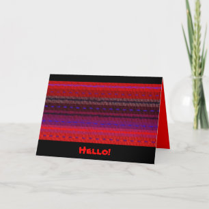 Woven Bands Hello Karte