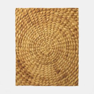Woven Bast: Texturbraune Authentizität Fleecedecke