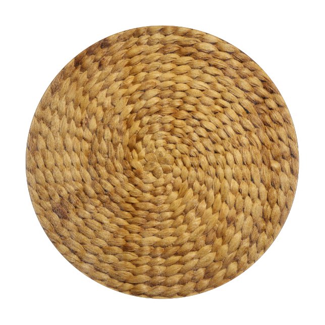 Woven Bast: Texturbraune Authentizität Schneidebrett (Vorderseite)