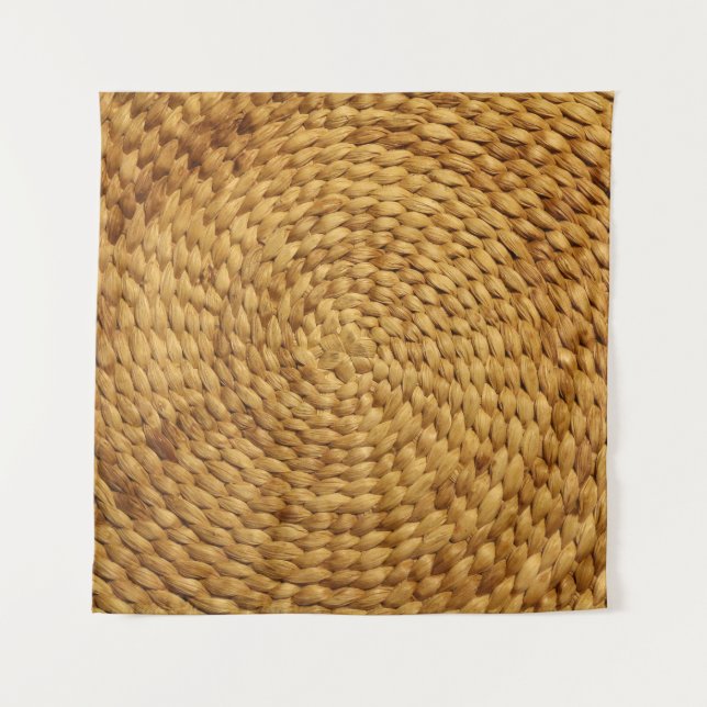 Woven Bast: Texturbraune Authentizität Wandteppich (Vorderseite)