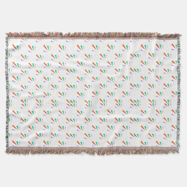 Woven blanket with colorful pinwheel pattern  decke (Vorderseite)