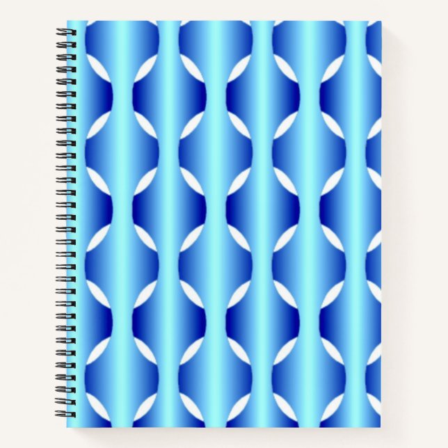 Woven Blues Spiral Notebook Notizbuch (Vorderseite)
