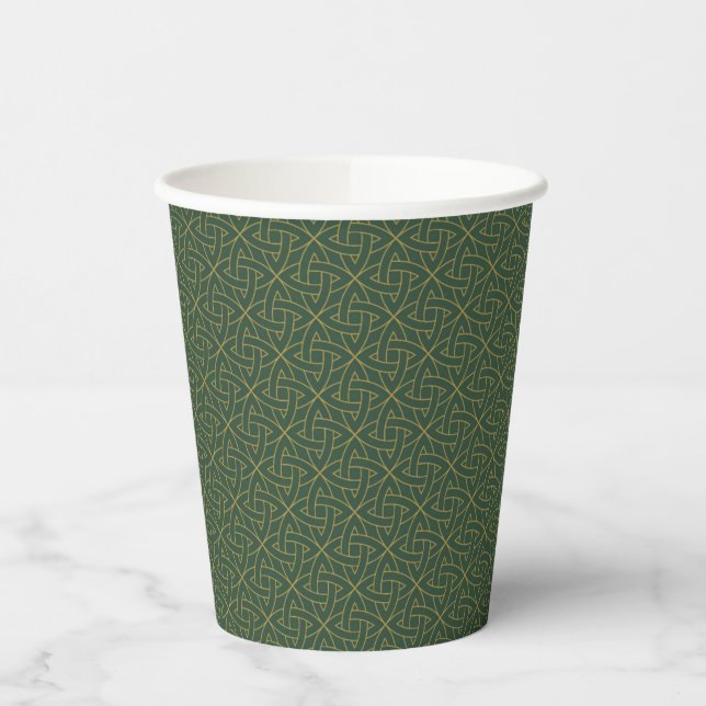 Woven Celtic Knot Pattern Pappbecher (Links)