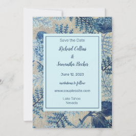 Woven Floral Wedding rettet das Datum Save The Date