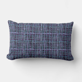 Woven Graphical Blue Burlap Lendenkissen