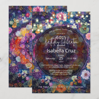 Woven in Bloom | Florales Mandala-Design Einladung