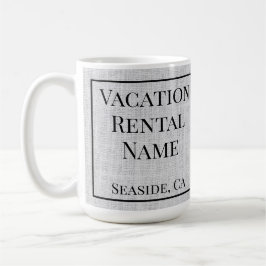 Woven Linen Gray Airbnb Ferien Rental Beach Kaffeetasse