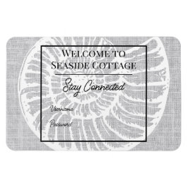 Woven Muschel Airbnb Ferien Rental Wifi Magnet