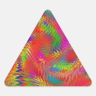 Woven Rainbow Dreieckiger Aufkleber