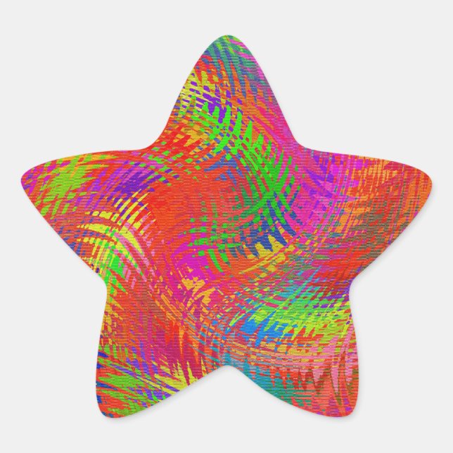 Woven Rainbow Stern-Aufkleber (Vorderseite)