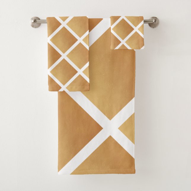 Woven Shades of Brown Badhandtuch Set (Insitu)