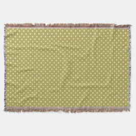 Woven Throw Blanket Punkte Mittelgraue Creme Decke