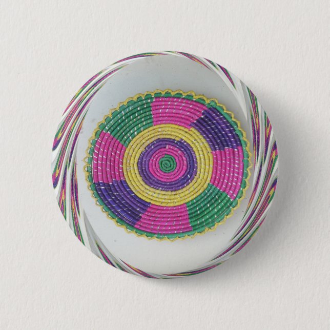 Woven Whirl Art Print Button (Vorderseite)