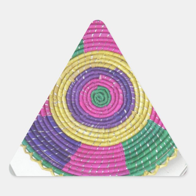 Woven Whirl Art Print Dreieckiger Aufkleber (Vorderseite)