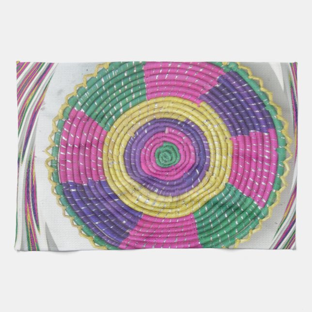 Woven Whirl Art Print Handtuch (Horizontal)